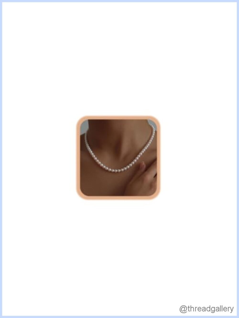 6mm Imitation Pearl Choker Necklace Stainless Steel Adjustable 16-18in